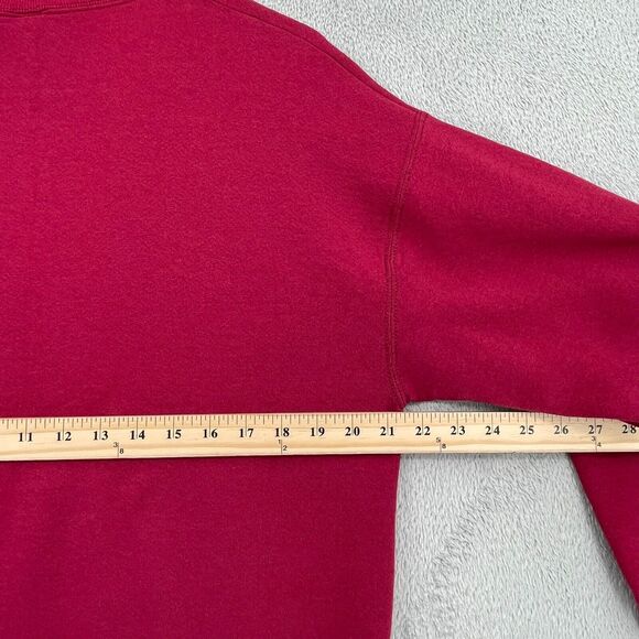 Vtg Colorado Sweatshirt Adult L Red The Last Great Place Log Cabin Western 90s - Picture 8 of 14